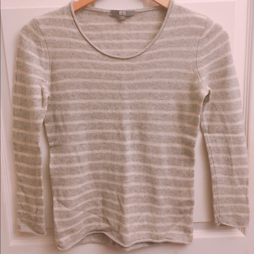 Cashmere Uniqlo striped pullover sweater